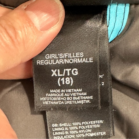 The North Face Hyvent Heatseeker coat, girls size XL (18), Spiral Light, puffer - Picture 9 of 16